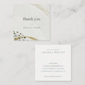 Abstract Ivory Gold Stone Hartelijk dank voor uw b Vierkante Visitekaartje (Voorkant / Achterkant)