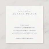 Abstract Ivory Gold Stone Hartelijk dank voor uw b Vierkante Visitekaartje (Achterkant)