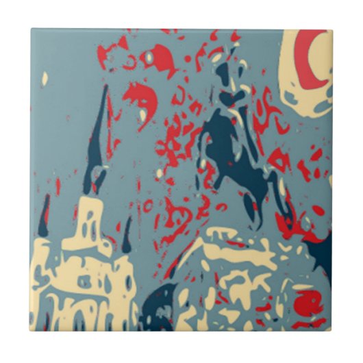 Abstract Jackson Square Tegeltje (Voorkant)