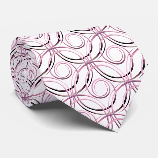 abstract japans cirkelenpatroon stropdas (Opgerold)