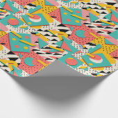 Abstract jaren '90 Retro Thema Verpakkingsdocument Cadeaupapier (Hoek)