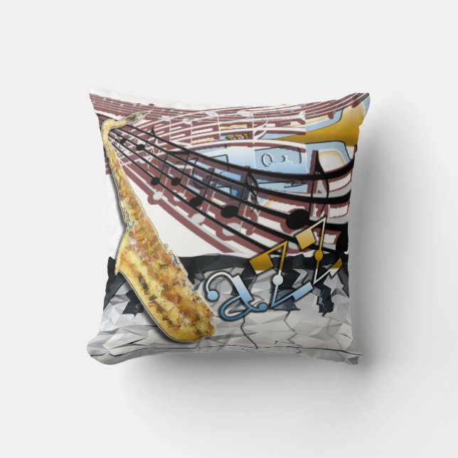 Abstract Jazz Pillow Kussen (Voorkant)