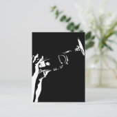 Abstract Jazz Trumpet Briefkaart (Staand voorkant)