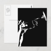 Abstract Jazz Trumpet Briefkaart (Voorkant / Achterkant)