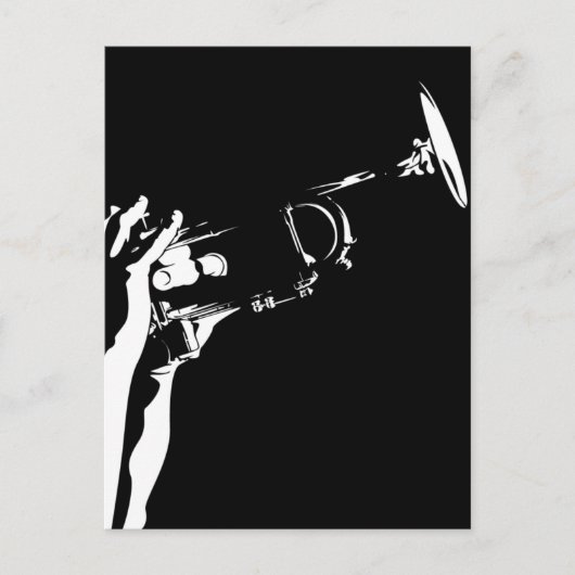 Abstract Jazz Trumpet Briefkaart (Voorkant)