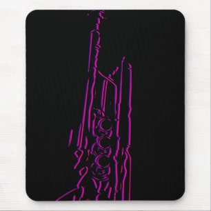 Abstract Jazz Trumpet Mousepad Muismat