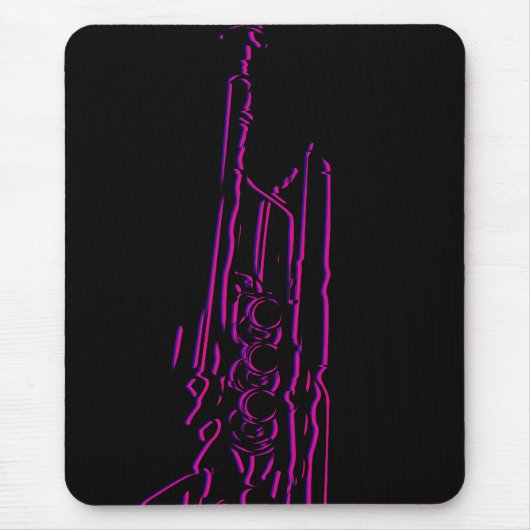 Abstract Jazz Trumpet Mousepad Muismat (Voorkant)