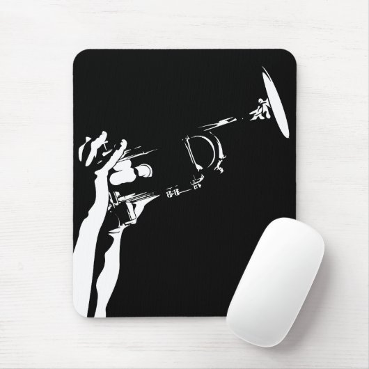 Abstract Jazz Trumpet Mousepad Muismat (Met muis)