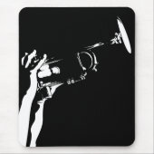 Abstract Jazz Trumpet Mousepad Muismat (Voorkant)