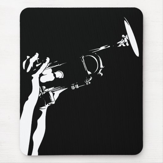 Abstract Jazz Trumpet Mousepad Muismat (Voorkant)