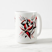 Abstract Jazztrombone Koppel Koffiemok (Voorkant rechts)