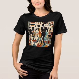 Abstract Jazzy Martinis en Dansfeestje Tri-Blend Shirt