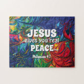 Abstract | JESUS GEEFT REËLE VREDE | Christelijke Legpuzzel (Horizontaal)