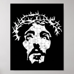 Abstract Jezus Christus Portret - Devout Christeli Poster