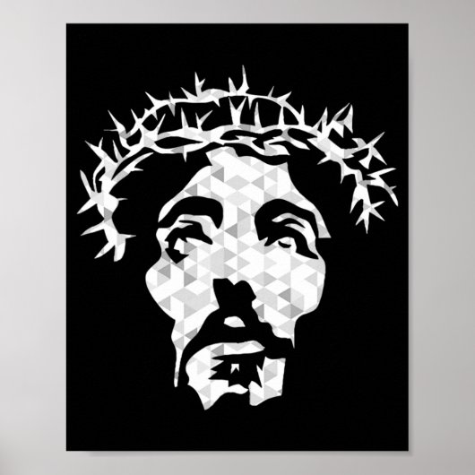 Abstract Jezus Christus Portret - Devout Christeli Poster (Voorkant)
