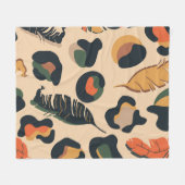 Abstract jungle seamless pattern,wild animal backg fleece deken (Voorkant (Horizontaal))