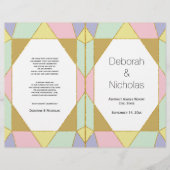 Abstract juweel bleke tones modern trouwprogramma (Voorkant)