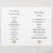 Abstract juweel bleke tones modern trouwprogramma (Achterkant)