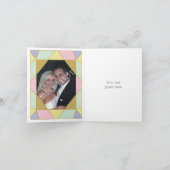 Abstract juweel moderne bruiloft Dank u foto Bedankkaart (Binnen)