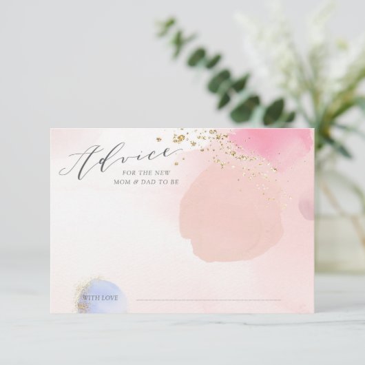 Abstract Kaart Baby shower (Staand voorkant)