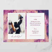 Abstract kader Vrolijk Kerstmis 2 foto Folie Feestdagenkaart (Achterkant)