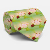 Abstract Kaleidoscoop Groen Stropdas (Opgerold)