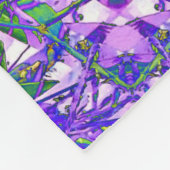 Abstract Kaleidoscooppatroon in Paars en groen Fleece Deken (Hoek)