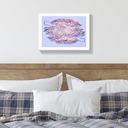 Abstract Kaleidoscope Burst Canvas (Insitu (Slaapkamer))