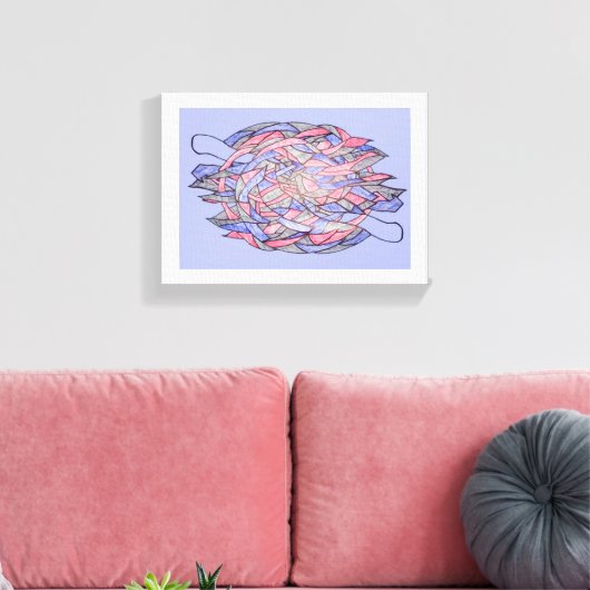 Abstract Kaleidoscope Burst Canvas (Insitu (Woonkamer))