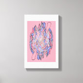 Abstract Kaleidoscope Burst Canvas Pink (Voorkant)