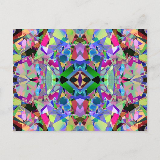 Abstract Kaleidoscope Pattern Briefkaart (Voorkant)