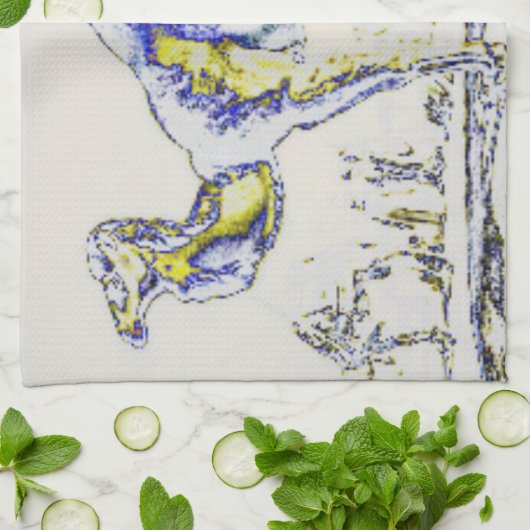 Abstract kameel....replica theedoek (Gevouwen)