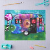 Abstract Kamp Trailer Bloemen Decoupage Tissuepapier (Craft)
