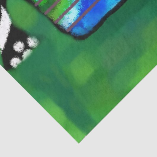 Abstract Kamp Trailer Bloemen Decoupage Tissuepapier (Detail)