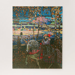 Abstract Kandinski Riding Paar Art Schilderij Legpuzzel