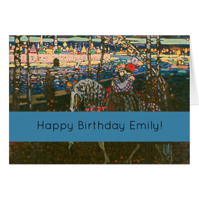 Abstract Kandinsky Riding Paar Kleurrijk (Voorkant Horizontaal)