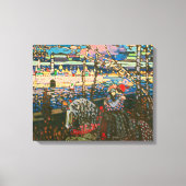 Abstract Kandinsky Riding Paar Kleurrijk Canvas Afdruk (Voorkant)