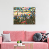 Abstract Kandinsky Riding Paar Kleurrijk Canvas Afdruk (Insitu (Woonkamer))