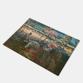 Abstract Kandinsky Riding Paar Kleurrijk Deurmat (Schuin)