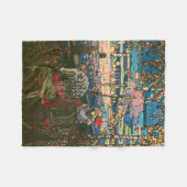 Abstract Kandinsky Riding Paar Kleurrijk Fleece Deken (Voorkant (Horizontaal))