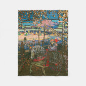 Abstract Kandinsky Riding Paar Kleurrijk Fleece Deken (Voorkant)