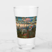 Abstract Kandinsky Riding Paar Kleurrijk Glas (Voorkant)