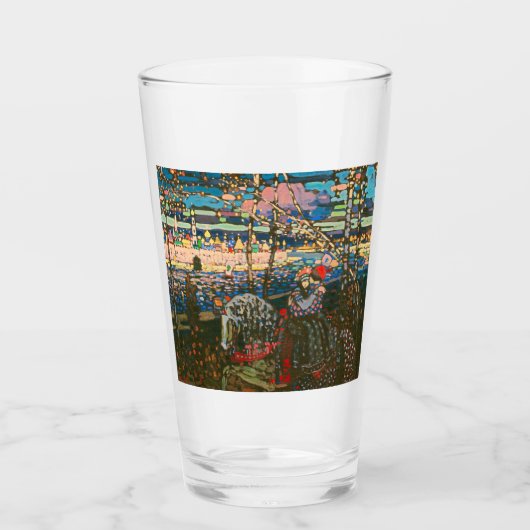 Abstract Kandinsky Riding Paar Kleurrijk Glas (Voorkant)