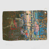 Abstract Kandinsky Riding Paar Kleurrijk Golfhanddoek (Horizontaal)