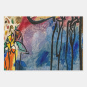 Abstract Kandinsky Riding Paar Kleurrijk Inpakpapier Vel (Voorkant 3)