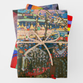 Abstract Kandinsky Riding Paar Kleurrijk Inpakpapier Vel (In situ)