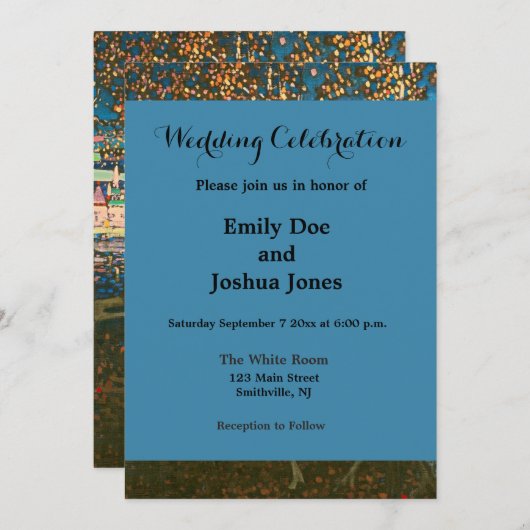 Abstract Kandinsky Riding Paar Kleurrijk Kaart (Voorkant / Achterkant)