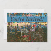 Abstract Kandinsky Riding Paar Kleurrijk Kaart (Voorkant)