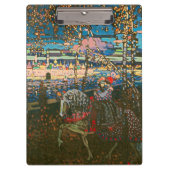 Abstract Kandinsky Riding Paar Kleurrijk Klembord (Voorkant)