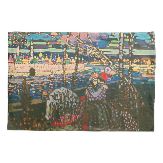 Abstract Kandinsky Riding Paar Kleurrijk Kussensloop (Achterkant)